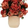 Imagem de Vaso Com Arranjo de Flores Rosas e Hortênsias Artificiais