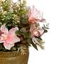 Imagem de Vaso Com Arranjos de Flores de LíriosArtificiais Decorativo