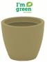 Imagem de Vaso com prato asteca 38 cm em polietileno verde im green bio based tramontina