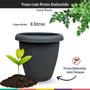 Imagem de Vaso com Prato Embutido Anti Dengue 8lts Cinza Concreto