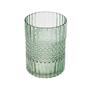 Imagem de Vaso Cristal Lapidado Finos Verde Menor Decorativo  Luxo