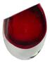 Imagem de Vaso Cristal Murano Bicolor Gota Cortada Vermelho - 33cm