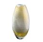 Imagem de Vaso Cristal Murano Cinza Com Ouro 24K - São Marcos 34Cm 001