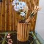Imagem de Vaso De Bambu Para Flores Decoração Jarro Plantas Rústico