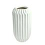 Imagem de Vaso de cerâmica branco fosco canelado 25ax13l/cm