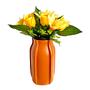 Imagem de Vaso de Cerâmica p/ Flores Plantas 25cm Imitando Couro G