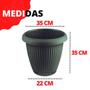 Imagem de Vaso de Flor Plástico GG c/Prato 19,6 Litros Moderno Decorativo