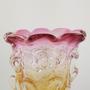 Imagem de Vaso de Murano São Marcos - Cristal Rosa e Âmbar 20cm