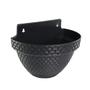 Imagem de Vaso de Parede 3 Litros Meia Lua decoração jardinagem jardim design casa flores plantas Rattan Preto