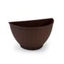 Imagem de Vaso De Parede Rattan P - Jardim Vertical Orquidea Horta Vertical Suculenta Cachepo Meia Lua