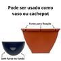 Imagem de Vaso De Parede Rattan P Kit Com 3 - Jardim Vertical Orquidea Horta Vertical Suculenta Cachepo Meia Lua