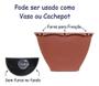 Imagem de Vaso De Parede Rattan P Kit Com 3 - Jardim Vertical Orquidea Horta Vertical Suculenta Cachepo Meia Lua