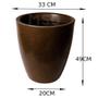 Imagem de Vaso de planta decorativo coluna lisa brilhante ambientes internos e externos 49x33