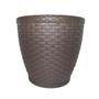 Imagem de Vaso de Planta Decorativo Rattan 10 Litros Café - Injeplastec