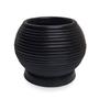 Imagem de Vaso De Planta Oval Decorativo Polietileno 30X40+Prato Preto