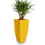 Imagem de Vaso De Planta Quadrado Decorativo Polietileno 90X40 Amarelo