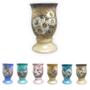 Imagem de Vaso de Porcelana para Flores Jarro de Louça Médio Taça 13 cm Pintado à Mão MARGARIDAS BRANCA