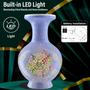 Imagem de Vaso de quebra-cabeça 3D YIZHOR LED Flower para adultos com 200 peças