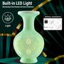 Imagem de Vaso de quebra-cabeça 3D YIZHOR LED Flower para adultos com 200 peças