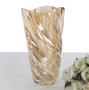 Imagem de Vaso de Vidro Curvas - Decorativo Para Flores - Cor Âmbar