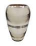 Imagem de Vaso de Vidro Grande Gold Oval Decorativo para Casa 23cm