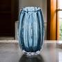 Imagem de Vaso de vidro italy azul 9cm x 13cm lyor