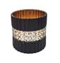 Imagem de Vaso de Vidro Preto Fosco Gold Decorativo para Casa 14cm