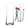 Imagem de Vaso de Vidro Transparente Decorativo Liso para Arranjos de Flores Ampulheta Objeto de Decoração Enfeite Centro de Mesa