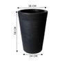 Imagem de Vaso decorativo coluna redonda luxo grafiato jardim e varanda grande 58 x 36