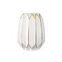Imagem de Vaso Decorativo Cristal Branco Filetes Dourado Lindo Design