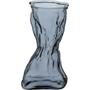 Imagem de VASO DECORATIVO ENFEITE CASA AMASSADO HOME&CO VIDRO 21x9x13cm FUME