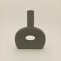 Imagem de Vaso Decorativo Enfeite Casa Cerâmica 20x16x3cm Preto