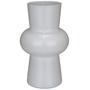 Imagem de VASO DECORATIVO ENFEITE CASA ELIPSE HOME&CO LEITOSO VIDRO 20x12x12cm BRANCO
