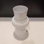 Imagem de VASO DECORATIVO ENFEITE CASA ELIPSE HOME&CO LEITOSO VIDRO 20x12x12cm BRANCO