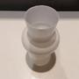 Imagem de VASO DECORATIVO ENFEITE CASA ELIPSE HOME&CO LEITOSO VIDRO 20x12x12cm BRANCO