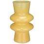 Imagem de VASO DECORATIVO ENFEITE CASA ELIPSE HOME&CO LEITOSO VIDRO 20x12x12cm CREME