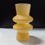 Imagem de VASO DECORATIVO ENFEITE CASA ELIPSE HOME&CO LEITOSO VIDRO 20x12x12cm CREME