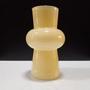 Imagem de VASO DECORATIVO ENFEITE CASA ELIPSE HOME&CO LEITOSO VIDRO 20x12x12cm CREME