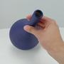 Imagem de VASO DECORATIVO ENFEITE CASA GARRAFA HOME&CO CERÂMICA 29x15x15cm AZUL NAVY