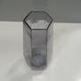 Imagem de VASO DECORATIVO ENFEITE CASA GEOMÉTRICO HOME&CO VIDRO 20x7x7cm FUME