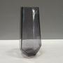 Imagem de VASO DECORATIVO ENFEITE CASA GEOMÉTRICO HOME&CO VIDRO 20x7x7cm FUME
