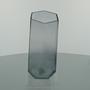 Imagem de VASO DECORATIVO ENFEITE CASA GEOMÉTRICO HOME&CO VIDRO 28x10x10cm FUME