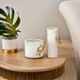 Imagem de VASO DECORATIVO ENFEITE CASA HOME&CO COM PÁSSARO CERÂMICA 13x16x16cm BRANCO