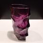 Imagem de VASO DECORATIVO ENFEITE CASA ONDAS HOME&CO VIDRO 19x12x12cm ROXO