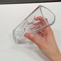 Imagem de VASO DECORATIVO ENFEITE CASA TRIANGULAR HOME&CO ECO CRYSTAL 17x6x6cm TRANSPARENTE