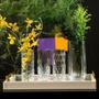 Imagem de VASO DECORATIVO ENFEITE CASA VIDRO 20x7x7cm TRANSPARENTE