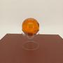 Imagem de Vaso Decorativo Enfeite Esfera Com Suporte Vidro 13x13 Âmbar