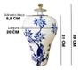 Imagem de Vaso Decorativo Porcelana Azul E Branca Imperial 39 X 20