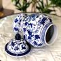 Imagem de Vaso Decorativo Porcelana Chinesa ul E Branca 29X16