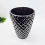 Imagem de Vaso Decorativo Preto Pineapple De Chão 35X24Cm Cerâmica